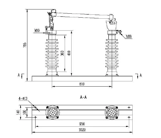 (H) RW5-40.5 Series Outdoor High-Voltage AC Drop-out Fuse