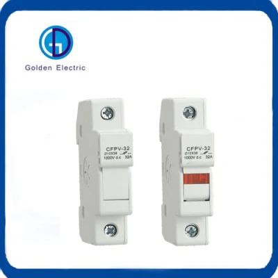 DIN Rail Mount DC Fuse Holder 10*38mm PV Solar 1000V Fuse Base PV Cylindrical Fuse Holder